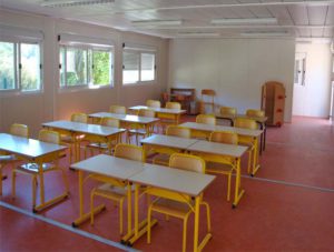 Scolaire, salle de classe en modulaire-Bodard